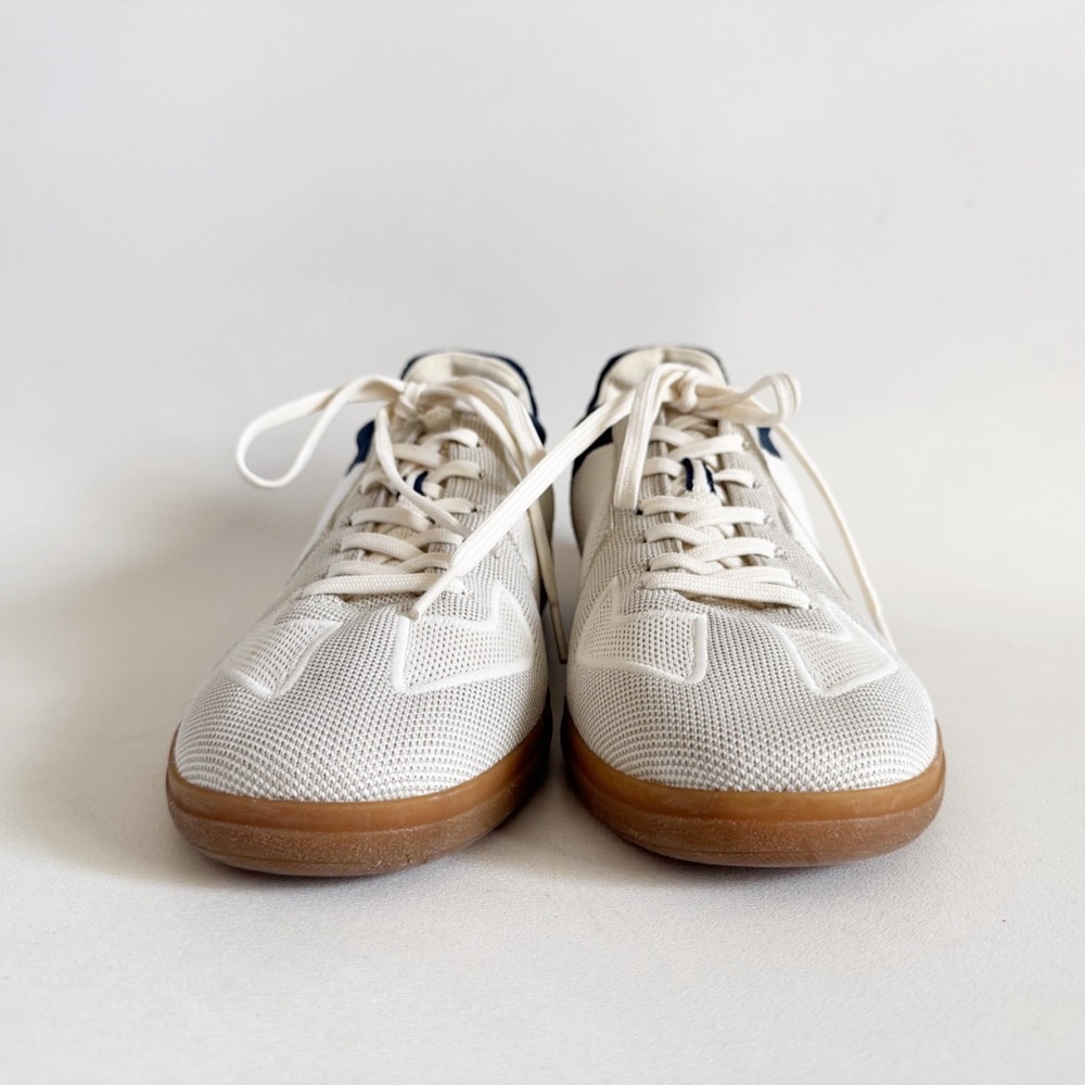 Rothys Mens RS01 Low Lace Up Sneaker US 12.5 EU 45 Off White Navy Casual Comfy - Picture 5 of 14